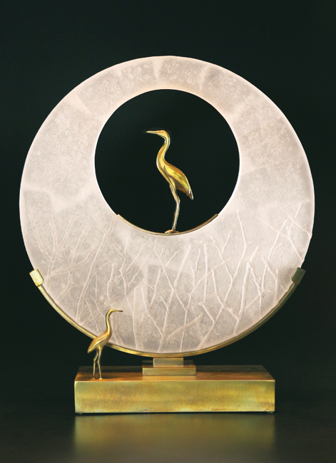 White Heron Sculpture